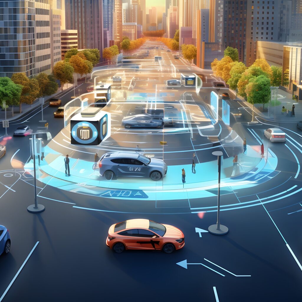 Visualization of the interaction of self-driving autonomous vehicles ...